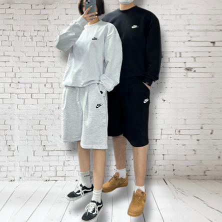 나이키 와이드 맨투맨&반바지 세트