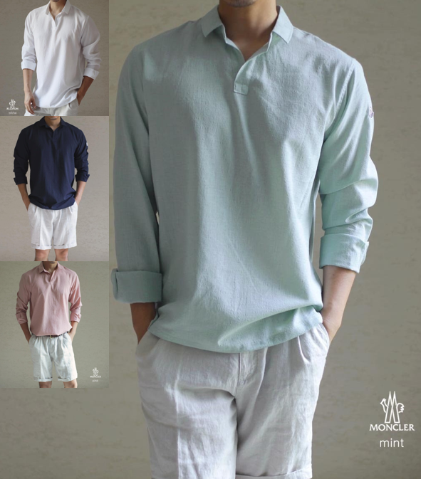 몽클*어  로마 린넨 셔츠티