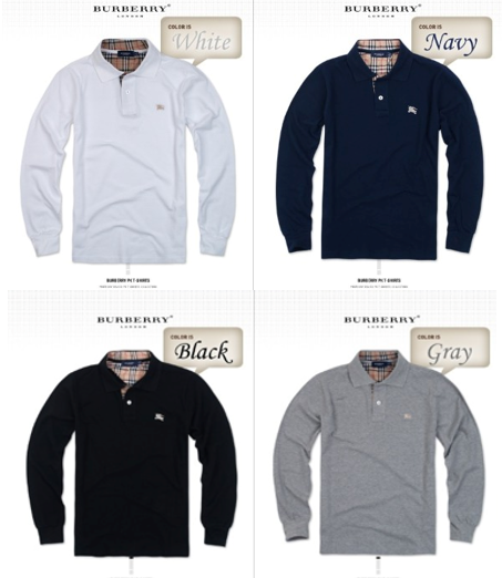 버버리 PK 카라 긴팔티
