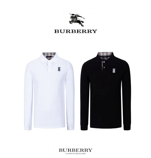 버버리 영문로고 PK 긴팔티