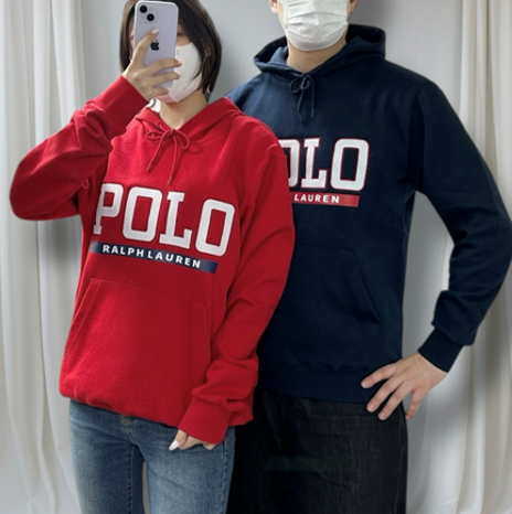 폴로 빅로고 후드티