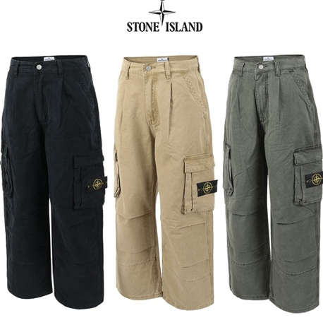 [S] 워시드코튼 카고와이드 팬츠