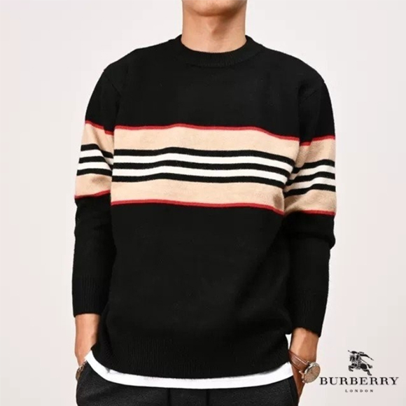 버버리 옴므 BB 라인 니트 남성용