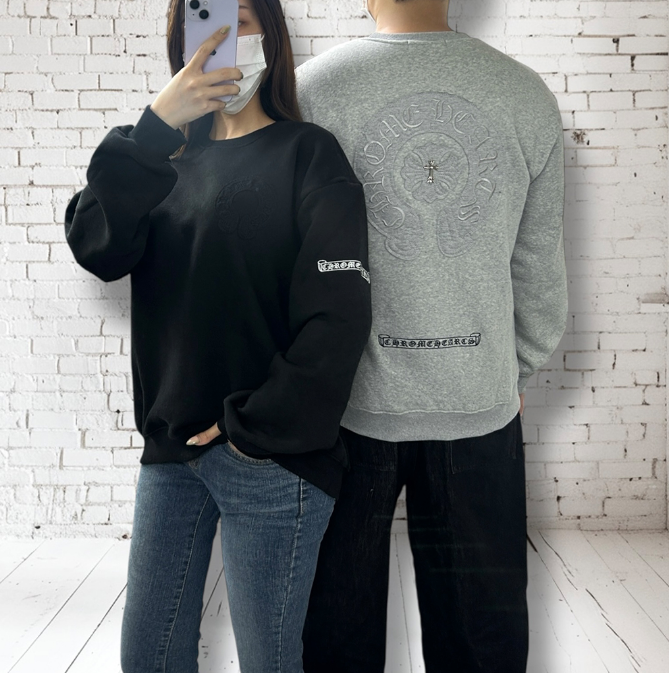 크롬하츠 자수 와팬 맨투맨 