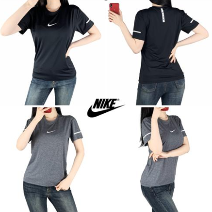 나이키 로고 실리콘 나염 기능성 스판 반팔티