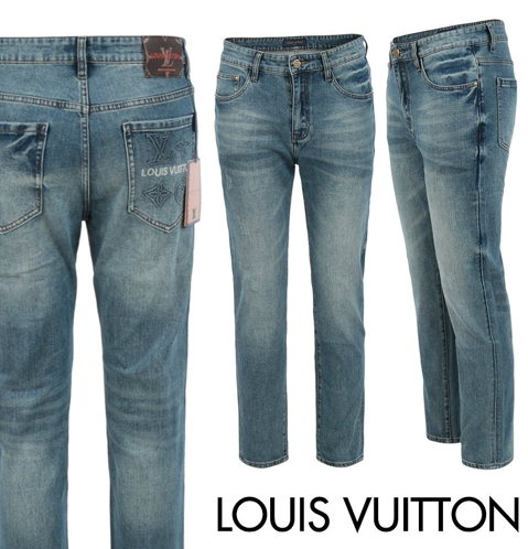 L. 25FW 모노 패턴 레터링 슬림 일자진