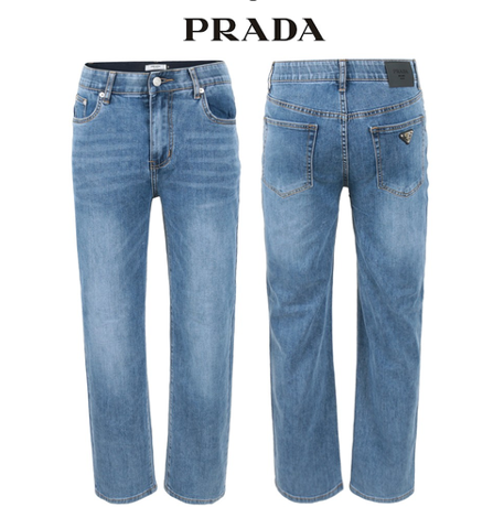 [P] 블루 쿨터치데님 세미와이드 히든밴드 팬츠